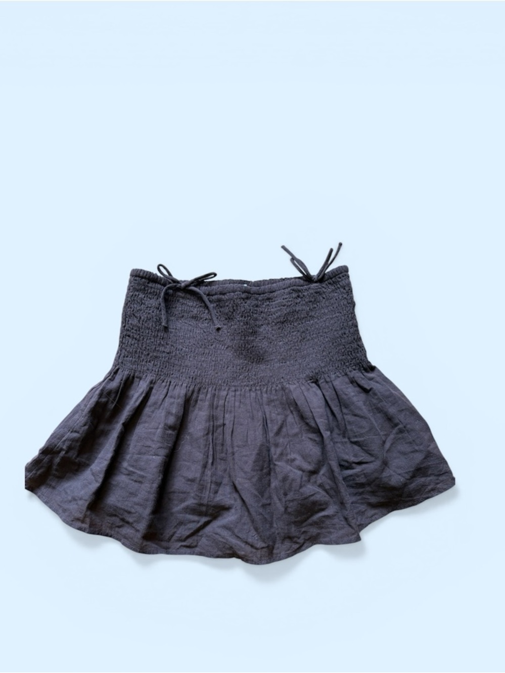 American Eagle Outfitters Brown Smocked Flounce Tube Top, size xsmall.